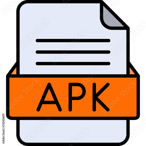 APK File Format Vector Icon Design