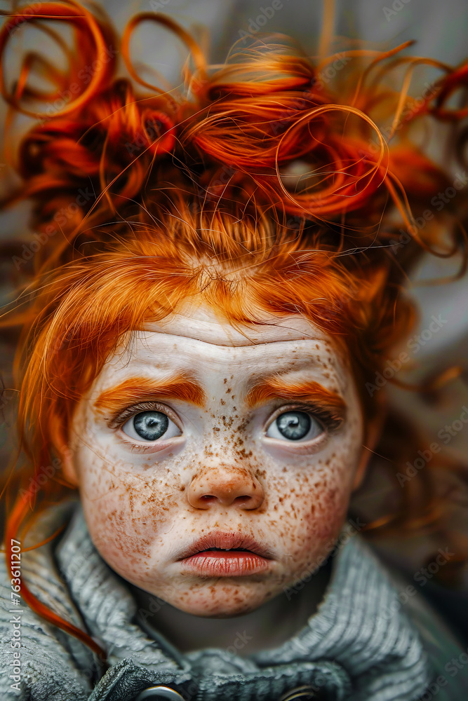 Freckles and Feelings Toddler's Moods Captured in an Enigmatic Expression Freckles and Feelings Toddler's Moods Captured in an Enigmatic Expression