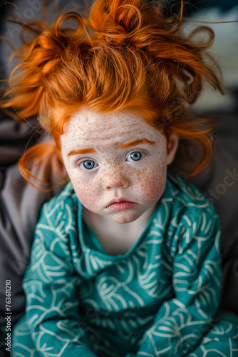 Freckles and Feelings Toddler's Moods Captured in an Enigmatic Expression © Korea Saii