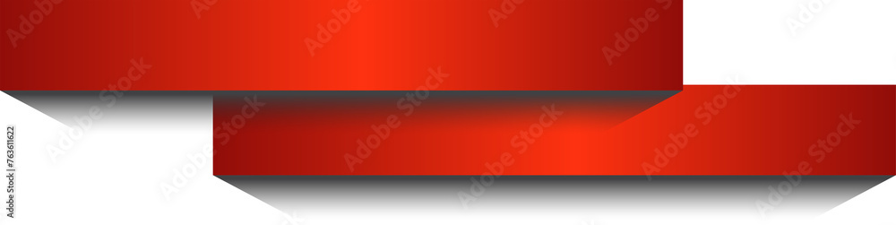 Red blank paper scraps with shadows, banners, label Red blank paper scraps with shadows, banners, label