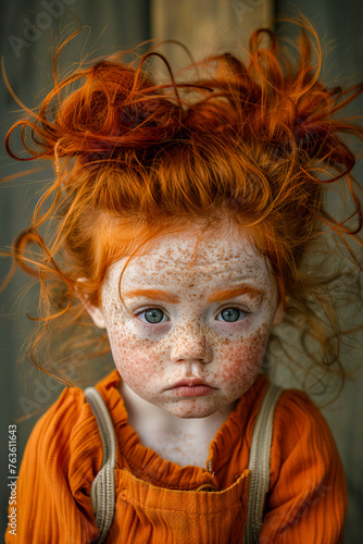 Freckles and Feelings Toddler's Moods Captured in an Enigmatic Expression