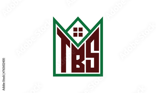 TBS initial letter real estate builders logo design vector. construction, housing, home marker, property, building, apartment, flat, compartment, business, corporate, house rent, rental, commercial photo