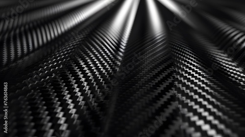 carbon kevlar fiber pattern texture backdrop, intricate industrial carbon fiber abstract wavy sheet detail in full frame view photo