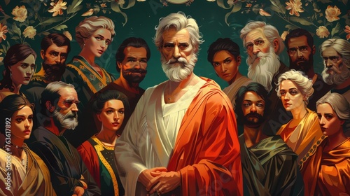 Digital illustration of Saint Joseph as depicted in various cultural art styles, highlighting diversity in devotion