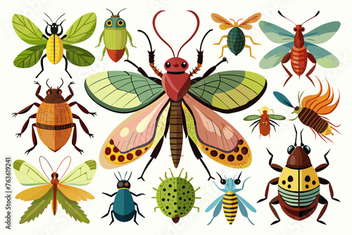  Different-insects collection vector arts illustration © Mohammad