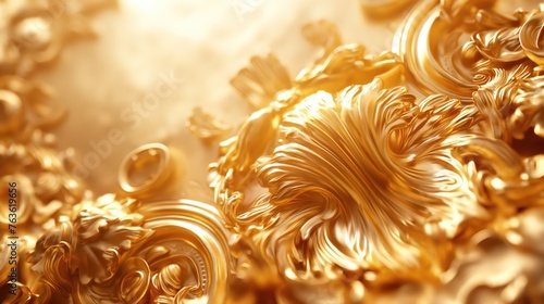 Luxurious Fluid Gold Patterns Creating an Elegant Abstract Artwork
