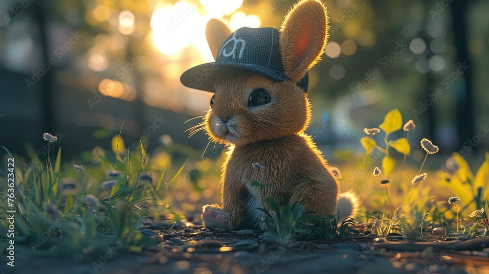 3D bunny street style hip-hop hat 3D bunny street style hip-hop hat