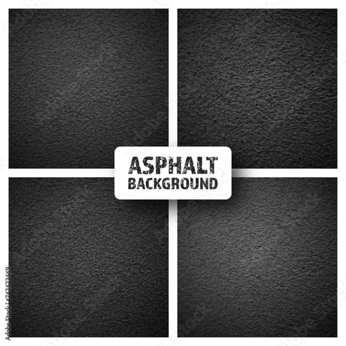 Asphalt road texture, concrete highway surface. Pattern with grainy structure, grunge stone background. Vector illustration