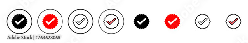 Approved icon vector illustration. Certified Medal Icon. check mark