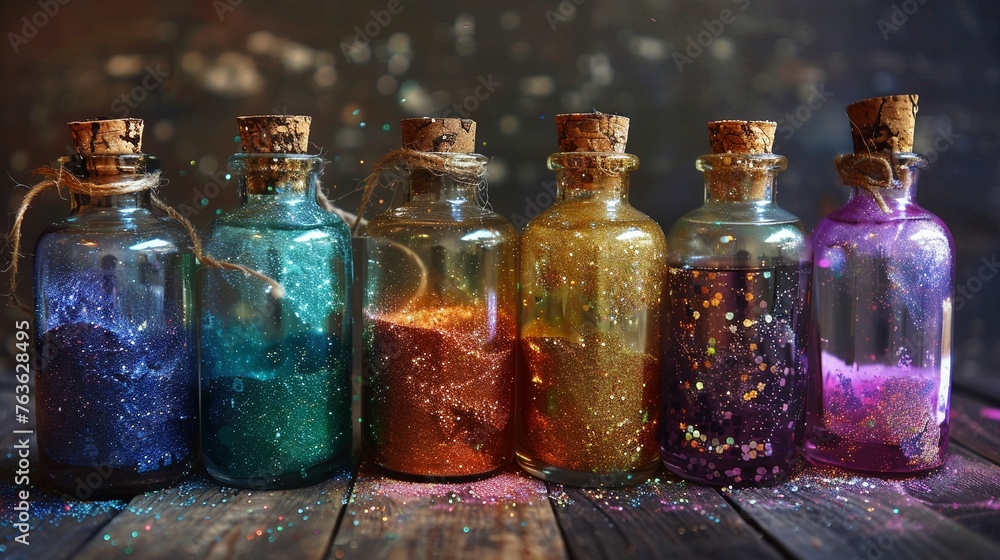 Charming witchs potion bottles