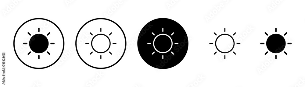 Sun icon vector isolated on white background. Sun vector icon