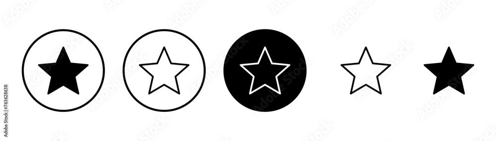Star Icon vector isolated on white background. Star vector icon. Rating symbol - obrazy, fototapety, plakaty 