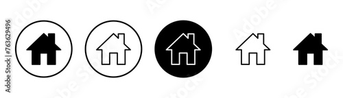 Home icon vector isolated on white background. House vector icon. Address