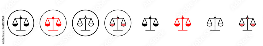 Scales icon vector illustration. Law scale icon. Justice sign and symbol Scales icon vector illustration. Law scale icon. Justice sign and symbol