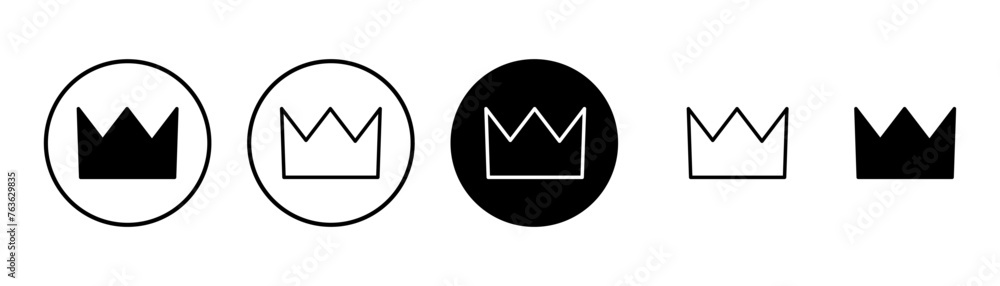 Crown Icon vector isolated on white background. Crown symbol. Crown vector icon Crown Icon vector isolated on white background. Crown symbol. Crown vector icon
