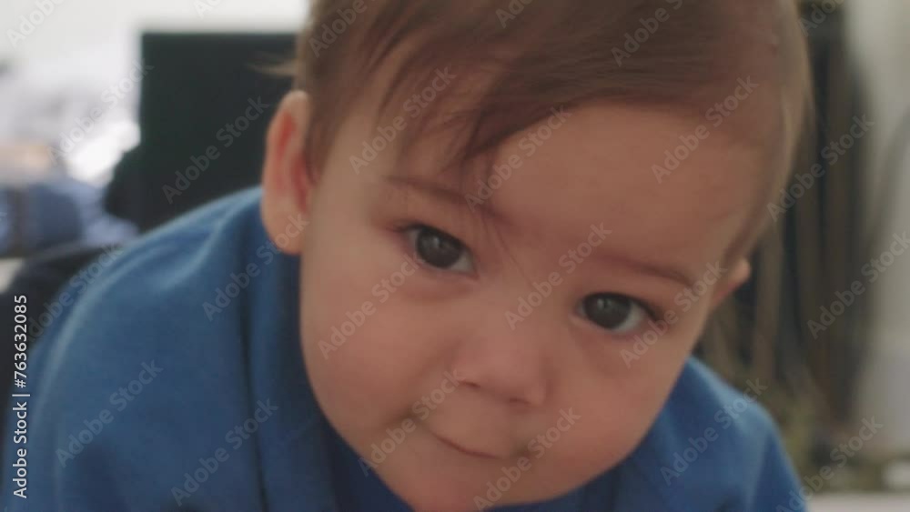 Baby boy crawling around the living room Baby boy crawling around the living room