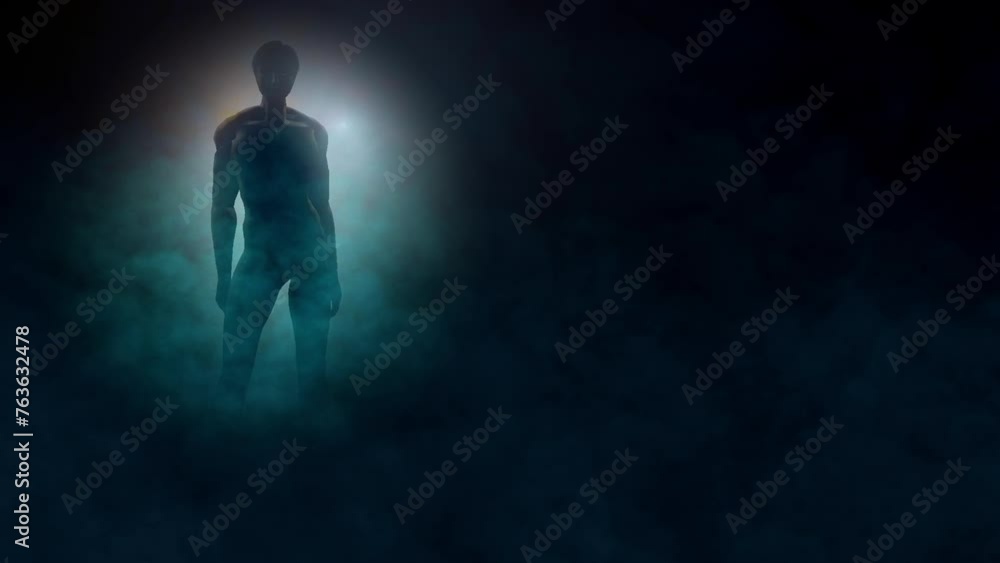 Mysterious man backlit Mysterious man backlit