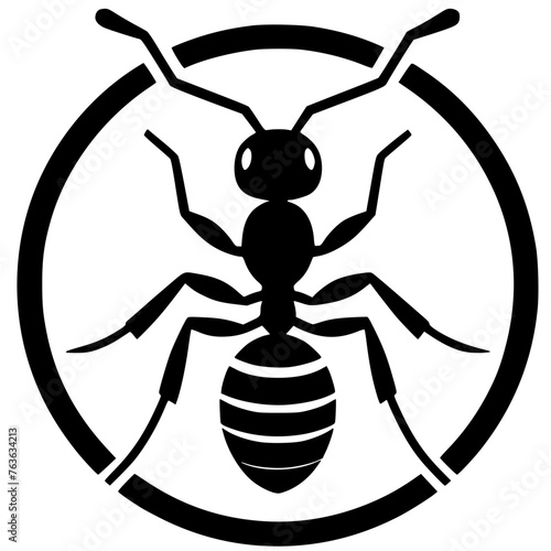 Silhouette of an ant