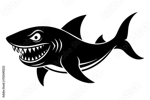 goblin shark silhouette vector illustration