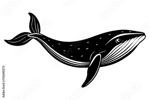 humpback whale silhouette vector illustration