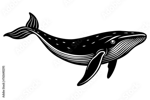 humpback whale silhouette vector illustration