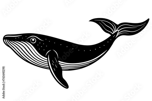 humpback whale silhouette vector illustration