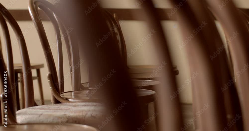 Empty chairs could represent a future event, gathering, or meeting