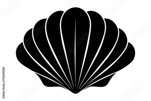 scallop silhouette vector illustration