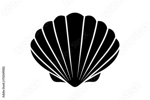 scallop silhouette vector illustration