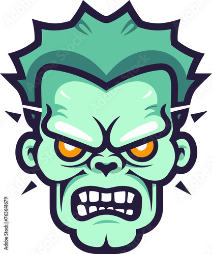 Zombie Zenith Ascending to the Peak of Terror Through Vectorized Art