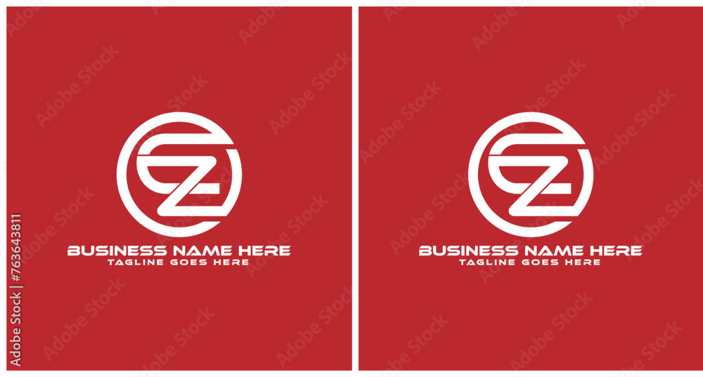 Intial Letter CZ Logo or EZ Logo design - obrazy, fototapety, plakaty 