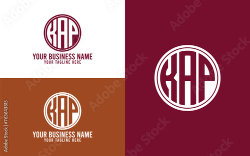 KAP circular logo, KAP Monogram logo design