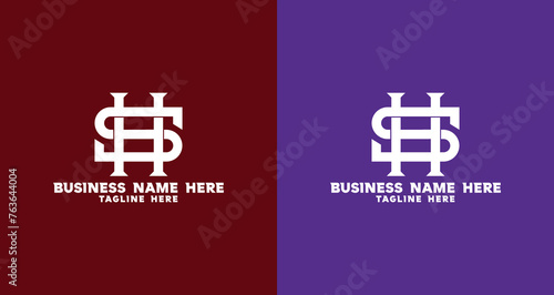 Letter SH Monogram or HS Monogram, Letter H and S interlocking logo for clothing brand, apparel, streetwear and sport