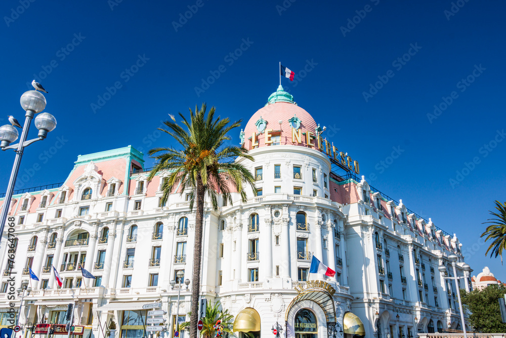 Iconic landmarks of Nice, France