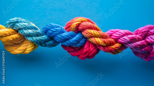 Close up of colorful threads.