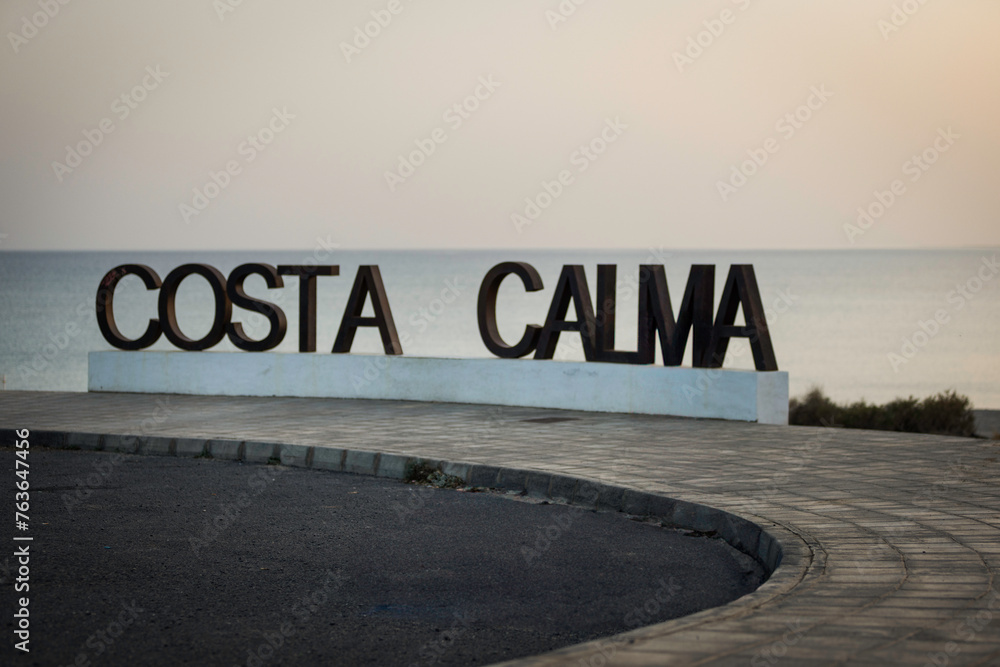 Costa Calma znak Fuerteventura - obrazy, fototapety, plakaty 