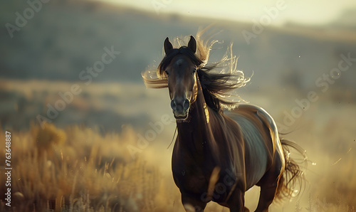 wild horse galloping, Generative AI  © simba kim