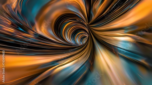 An abstract visualization of a wormhole, with swirling colors and light bending around the edges, inviting viewers to contemplate the possibilities of space travel and the mysteries of the universe.