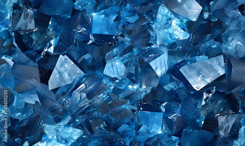 shattered blue crystal, Generative AI 