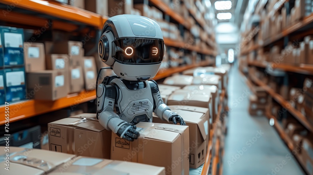 Obraz premium In E-commerce, AI revolutionizes operations through tailored recommendations, virtual assistants for customer queries, predictive analytics for market trends, and optimized inventory control.