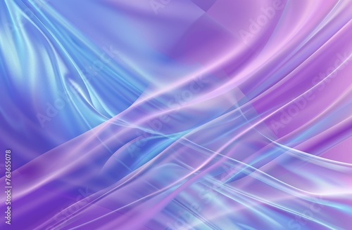 Vivid violet and blue satin waves create a dynamic, luxurious fabric background with a silk-like texture.