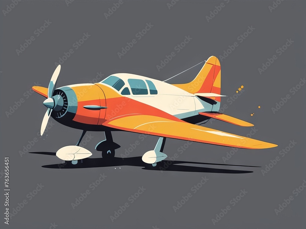 illustration of jet plane colorful flat art illustration of jet plane colorful flat art