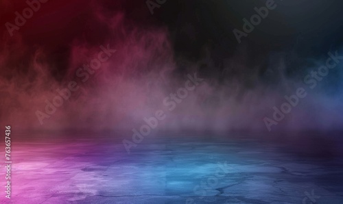 Colorful vapor trails on a glossy  dark backdrop with a spectral quality.