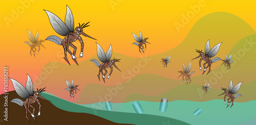 dengue mosquito illustration © Rafael