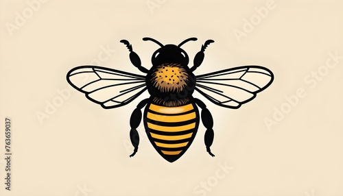 vector bee hive logo