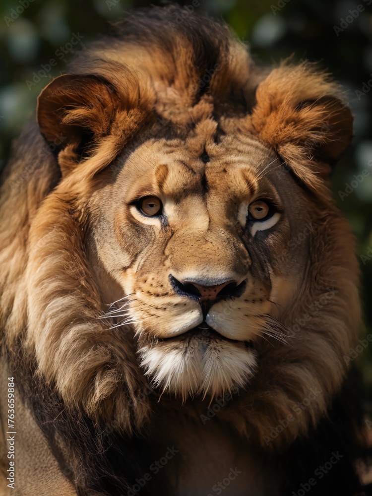 Fototapeta premium close up of a lion