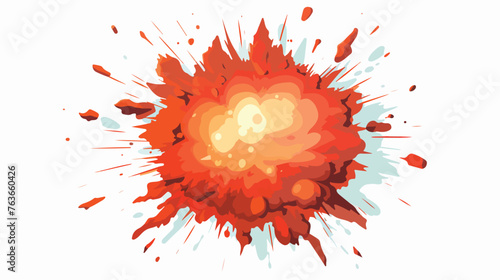 Round explosion vector illustration for game design © iclute