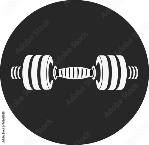 Logo short minimalistic fitness very minimalistic dumbell
