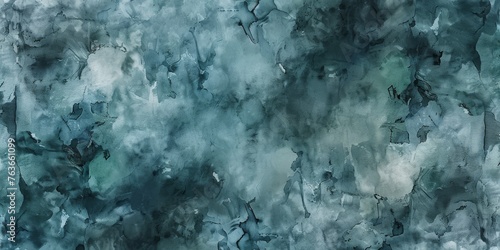 Abstract watercolor wash in shades of teal and dark blue, evoking a serene oceanic feel. © BackgroundWorld