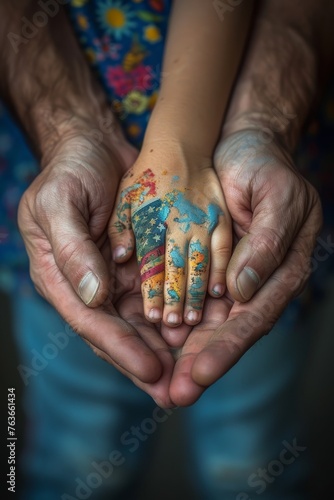 Wallpaper Mural Parent holding american flag Torontodigital.ca